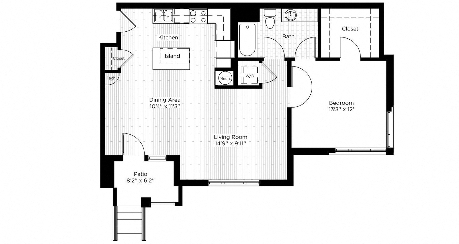 1C PATIO WEST floor plan
